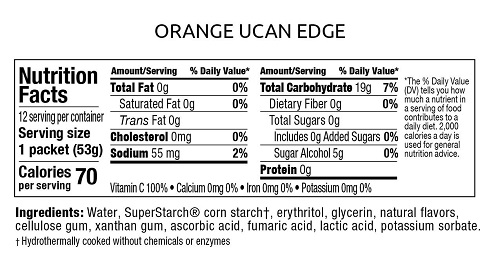 UCAN Edge Orange, box of 12 gels